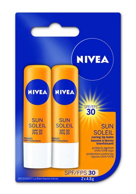 Nivea NIVEA Sun Care SPF 30 Lip Balm (2x4.8g) .